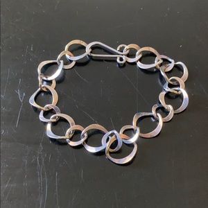 Silver circle bracelet